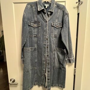 Future Collective Classic Blue Long Denim Jacket